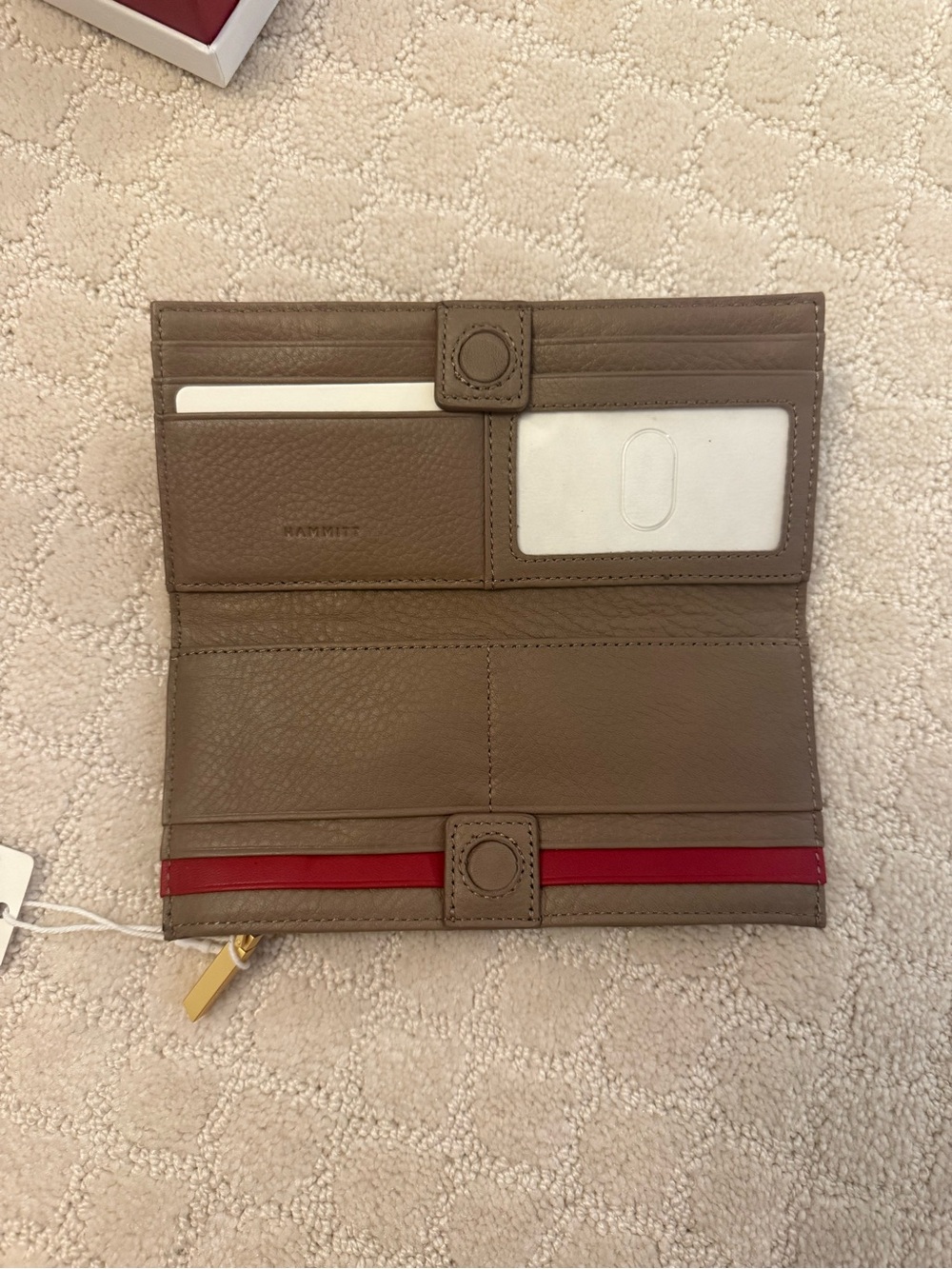 Hammitt 110 North sculpted Taupe wallet - Picture 5 of 6